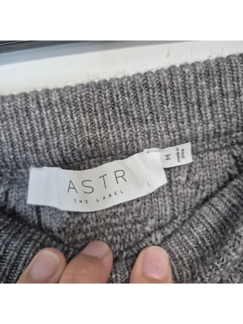 ASTR The Label Gray Cable Knit Sweater Skirt Size M - Picture 4 of 6